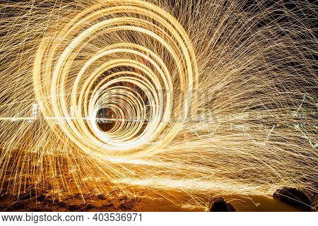 Steel Wool Photography Involves Setting Light To Steel Wool And Then Spinning It In The Air To Creat