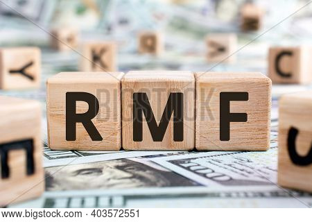 Rmf - Acronym From Wooden Blocks With Letters, Abbreviation Ltf Long-term Equity Mutual Fund And Rmf