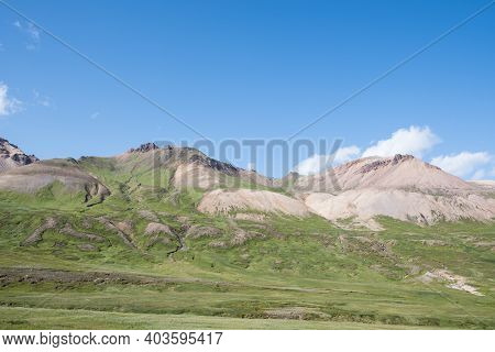 Mountain In Breidavik In East Iceland