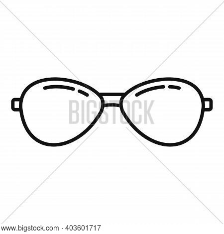 Policeman Sunglasses Icon. Outline Policeman Sunglasses Vector Icon For Web Design Isolated On White