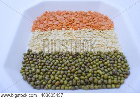 Happy Republic Day, Indian Republic Day Themed Tricolor Indian Flag Colors Saffron, White And Green.