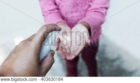 Always Protect And Clean Hand With Alcohol Spray On Coronavirus Pamdemic