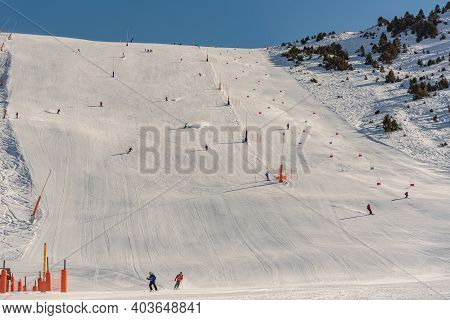 Grandvalira, Andorra: 2021 January 17: Grandvalira Ski Resort In Grau Roig Andorra In Time Of Covid1