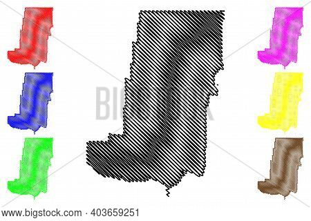 Phillips County, Montana (u.s. County, United States Of America, Usa, U.s., Us) Map Vector Illustrat