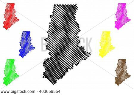 Ravalli County, Montana (u.s. County, United States Of America, Usa, U.s., Us) Map Vector Illustrati