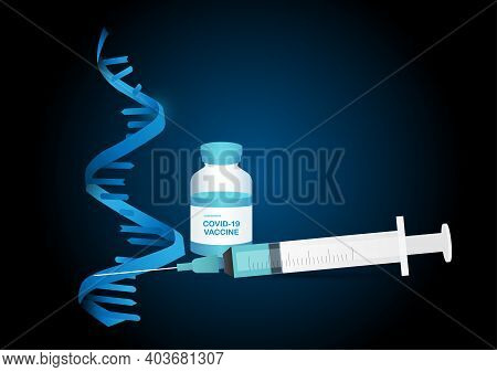 Illustration Of Mrna Vaccine For Covid-19 Pandemic