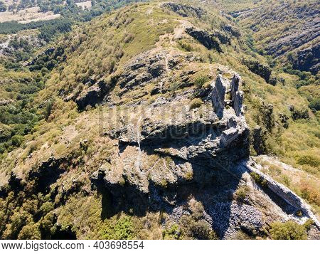 Aerial View Of Ruins Of Anevsko Kale Fortress Near Town Of Sopot, Plovdiv Region, Bulgaria