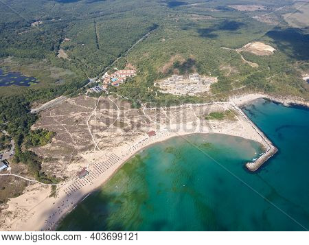 Aerial View Of Arkutino Region Near Resort Of Dyuni, Burgas Region, Bulgaria