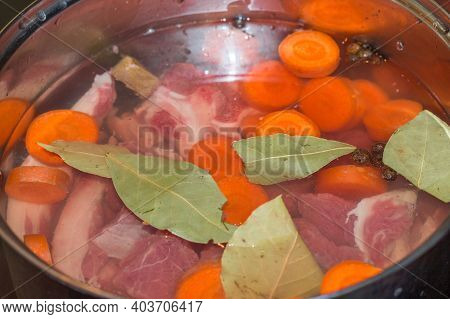 Cooking Beef Broth Knows In Poland As Rosol Wolowy.