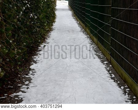 The Narrow Passage Between The Two Fences Is Especially Dangerous For Girls. There Is Not Much Leaka