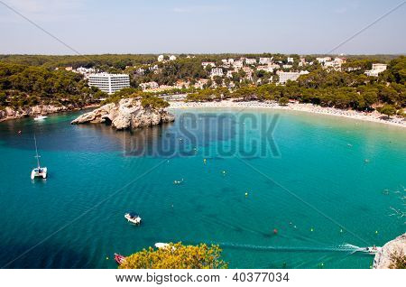 Cala Galdana Strand i Menorca, Spanien
