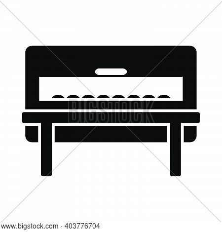 Chafing Dish Icon. Black Glyph Design. Vector Illustration.
