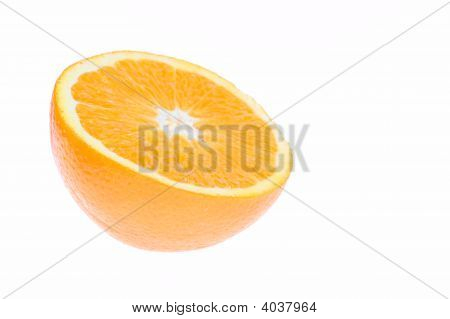 Frutta Orange Slice, isolato su sfondo bianco
