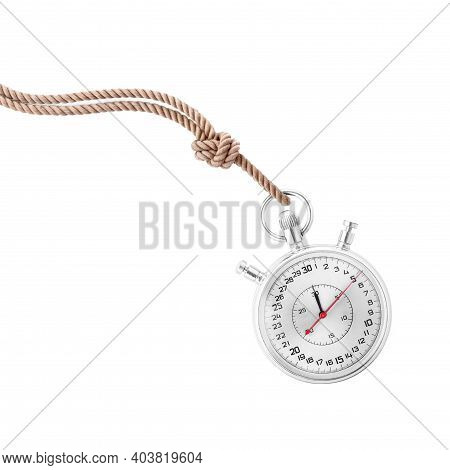 Stopwatch Timekeeper Isolated A On White Background