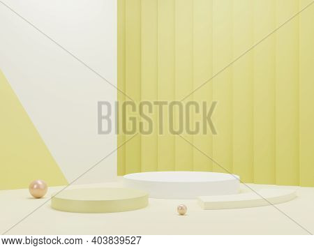Empty Minimal Podium Empty Presentation. 3d Rendering