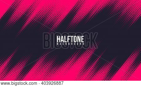 Abstract Halftone Background Design. Usable For Banner, Poster, Background, Web, Presentation, Visua