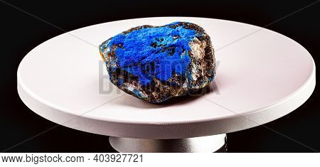 Cobalt On Ore, Blue Pigment On Rock. Used As A Dye Throughout The World Industry. Ore On Electronic 