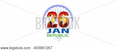 Vector Illustration For Happy Republic Day Of India Celebration (26 January)