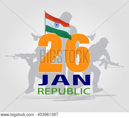 Vector Illustration For Happy Republic Day Of India Celebration (26 January) Abstract