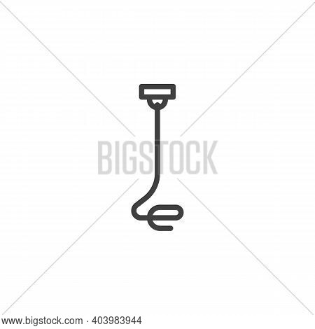 Fitness Strap Line Icon. Linear Style Sign For Mobile Concept And Web Design. Pull Rope Outline Vect