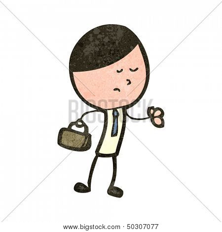 retro cartoon sensible businessman