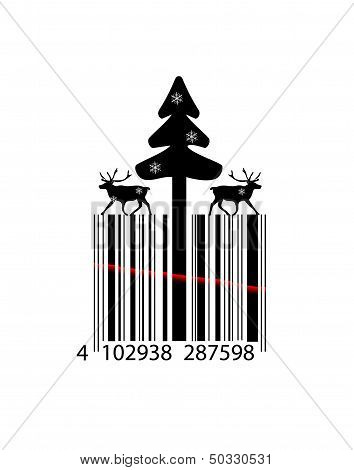 Creative Christmas bar code