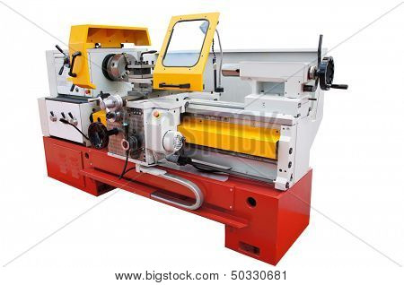 The image of a lathe