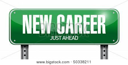 New Career Road Sign Illustration Design