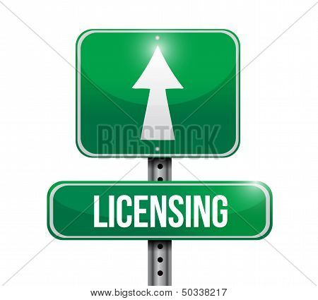 Licensing Road Sign Illustration Design