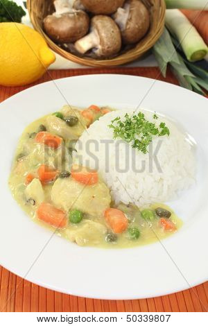 Chicken Fricassee With Rice