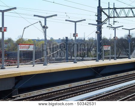 The Stamford Metro-North Railroad in Connecticut