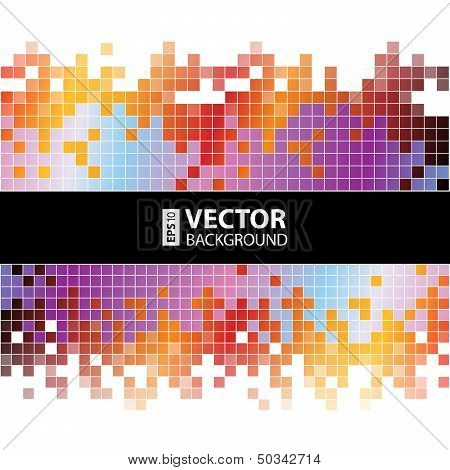 Abstract digital background with colorful pixels