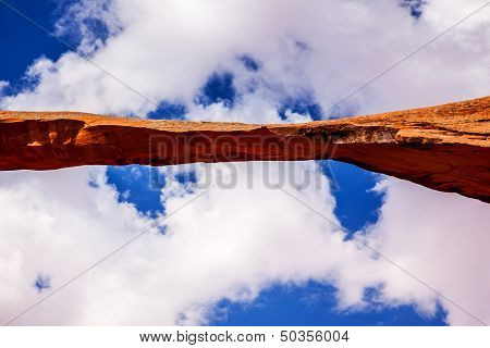 Landscape Arch Close Up Rock Canyon Devils Garden Arches National Park Moab Utah
