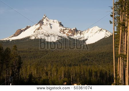Highway Mount Thielsen Big Cowhorn Extinct Volcano Oregon High Cascades