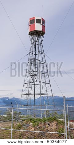 Forest Fire Watch Tower Near Tagish Yukon T Canada