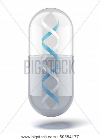 Dna structure inside a capsule