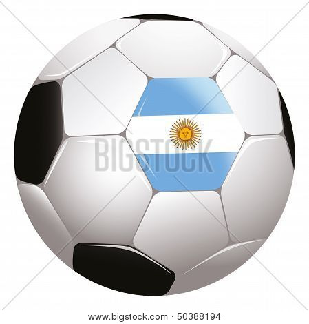 Football with country flag