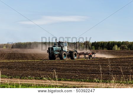 Tractor In A Field