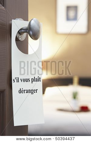 Sign with French text 