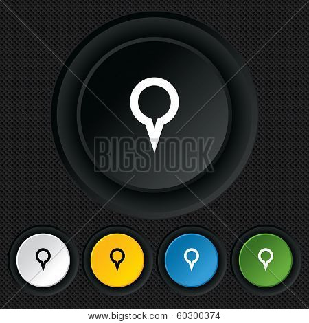 Map pointer sign icon. Marker symbol.