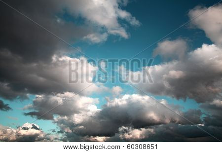 blue sky with clouds