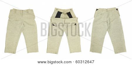 Pants for welding works.