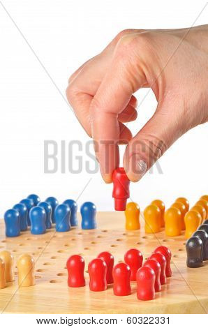 Chinese Checkers Wooden Board Game
