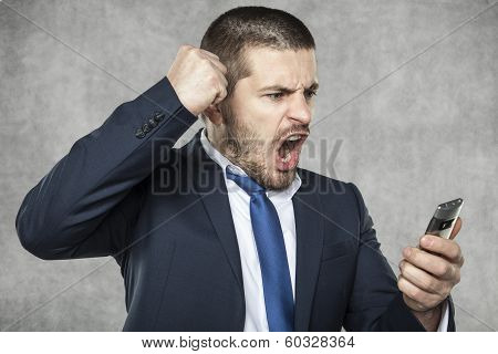 Angry businessman
