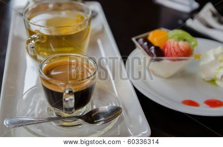 Coffee With Hot Tea