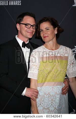 LOS ANGELES - FEB 22:  Joshua Molina, wife at the 16th Annual Costume Designer Guild Awards at Beverly Hilton Hotel on February 22, 2014 in Beverly Hills, CA
