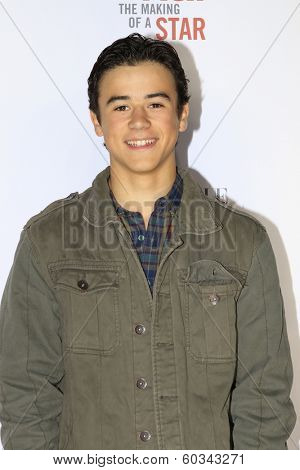 LOS ANGELES - FEB 22:  Keean Johnson at the Abercrombie & Fitch 'The Making of a Star' Spring Campaign Party  at Siren Studios on February 22, 2014 in Los Angeles, CA