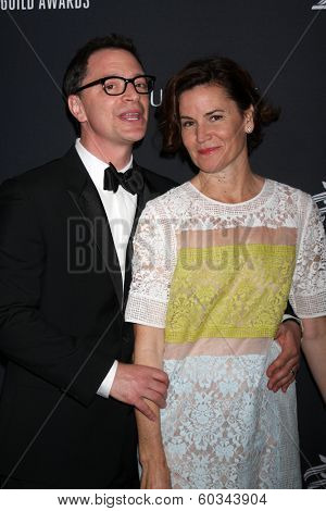 LOS ANGELES - FEB 22:  Joshua Molina, wife at the 16th Annual Costume Designer Guild Awards at Beverly Hilton Hotel on February 22, 2014 in Beverly Hills, CA