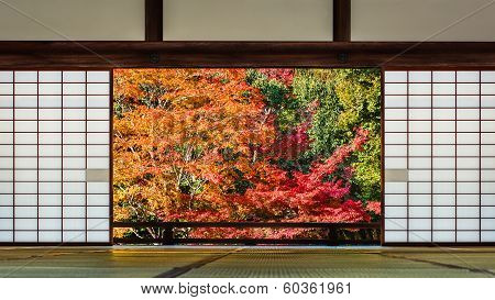 Garden view at Tenryu-ji Temple in Kyoto