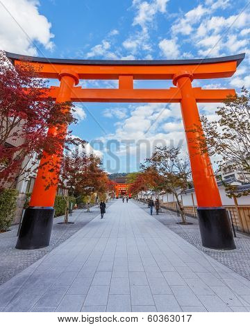 Torii gate at Fushimi Inari-taisha in Kyoto